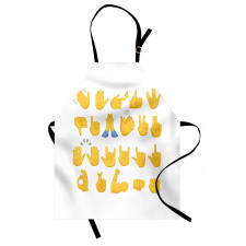 Hand Signals Thumbs Apron