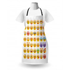 Many Emoticons Aliens Apron