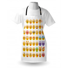 Many Emoticons Aliens Apron