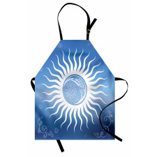 Crescent Moon Curlicues Apron