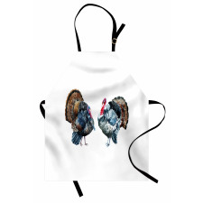 Watercolor Effect Birds Apron