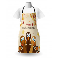 Autumn Leaves Animals Apron