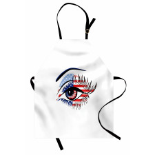 USA Flag Female Eye Apron