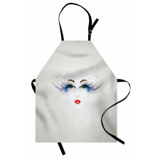 Dreamy Eyes Red Lips Apron