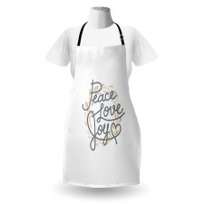 Lettering Love Joy Words Apron