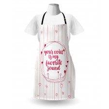 Hearts Lines Romantic Apron