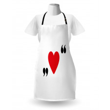 Red Simple Heart Apron