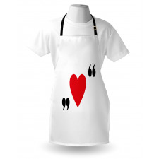 Red Simple Heart Apron