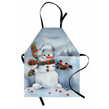 Watercolor Xmas Winter Apron