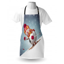 Skiing 3D Style Winter Apron