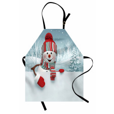 Smiling 3D Mascot Trees Apron