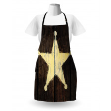 Rustic Wooden Lone Star Apron