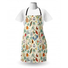 Cartoon Style Elements Apron