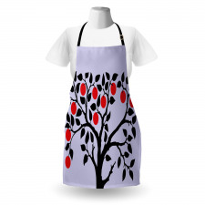 Black Tree Ripe Fruit Art Apron