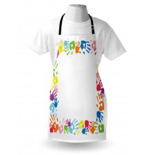 Colorful Handprints Apron