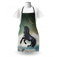 Black Unicorn in Ocean Apron