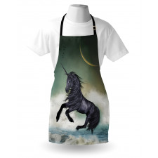 Black Unicorn in Ocean Apron