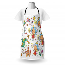 Cartoon Princess Motif Apron