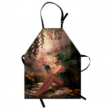 Girl Wings Butterflies Apron