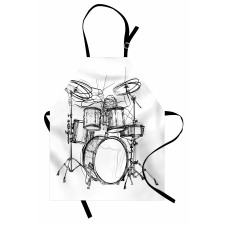 Drummer Doodle Art Apron