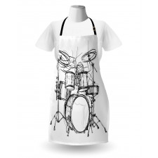 Drummer Doodle Art Apron