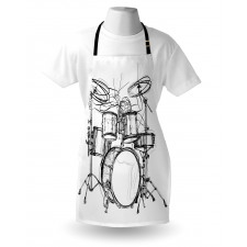 Drummer Doodle Art Apron