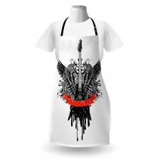 Gothic Guitar Wings Apron