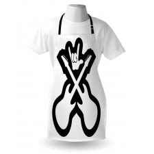 Guitars Hand Sign Apron