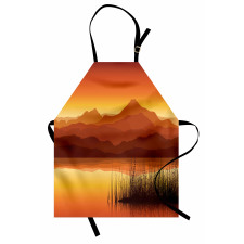 Abstract Mountains Sunset Apron