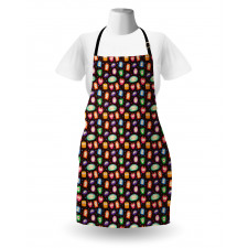 Abstract Fluffy Monsters Apron
