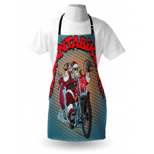 Pop Art Retro Biker Santa Apron