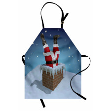 Santa Stuck in Chimney Apron