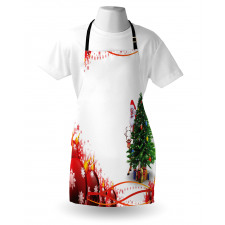 Red Balls Tree Apron