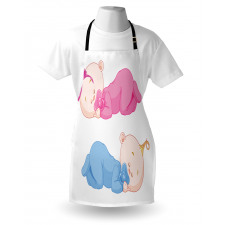 2 Charming Twins Asleep Apron