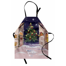 Snowy Streets Carol Apron