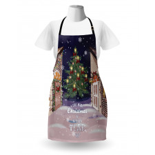 Snowy Streets Carol Apron