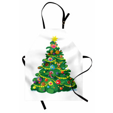 Cartoon Tree Baubles Apron