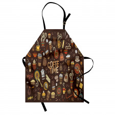 Hand Drawn Doodle Coffee Apron