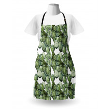 Opuntia Plant Watercolor Apron