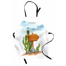 Cartoon Desert Flora Apron