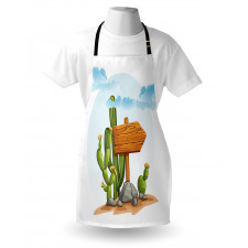 Cartoon Desert Flora Apron