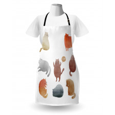 Watercolor Kitties Pet Apron