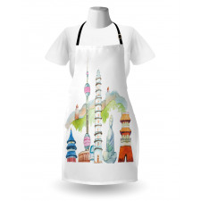 Landmarks Watercolor Apron