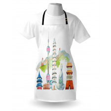 Landmarks Watercolor Apron