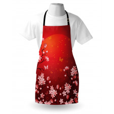 Abstract Sunset and Sakura Apron