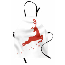 Jumping Reindeer Stars Apron