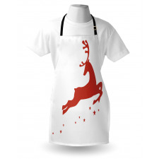 Jumping Reindeer Stars Apron