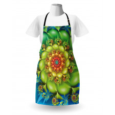 Colorful Floral Spiral Apron