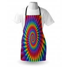 Vibrant Rainbow Spiral Apron