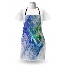 Abstract Wavy Squares Apron